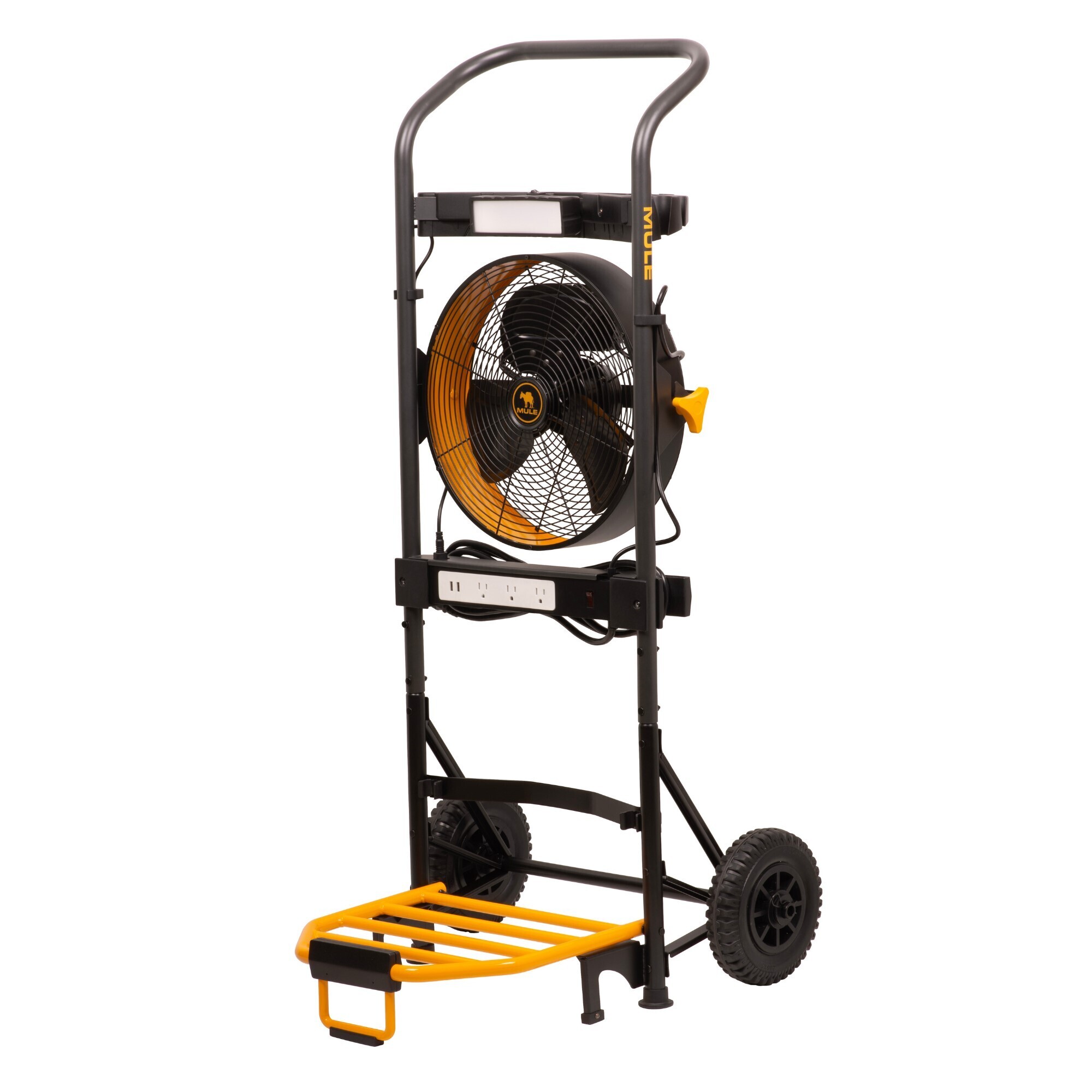 Mule Mobile Workshop - Hand Truck with 14in. Fan, LED Light, 2500 CFM, 300-Lb. Capacity, Model# 52000-49
